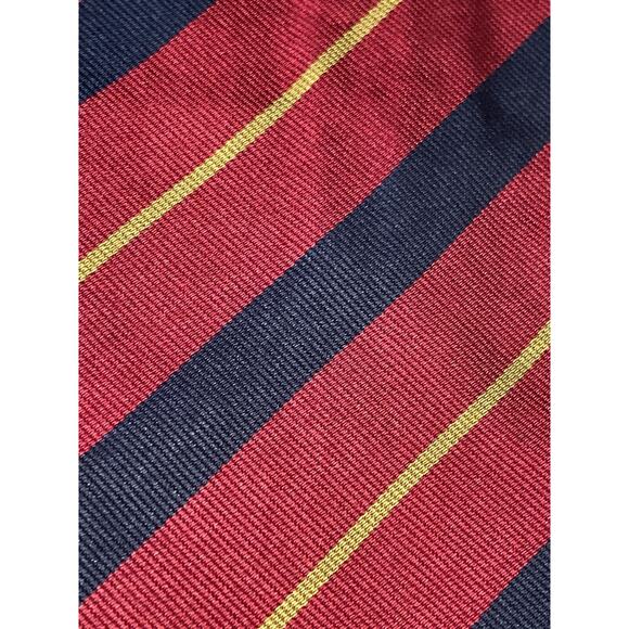 Fendi Cravatte Red Blue Gold Hand Made 100% Silk Made In Italy - Picture 9 of 9